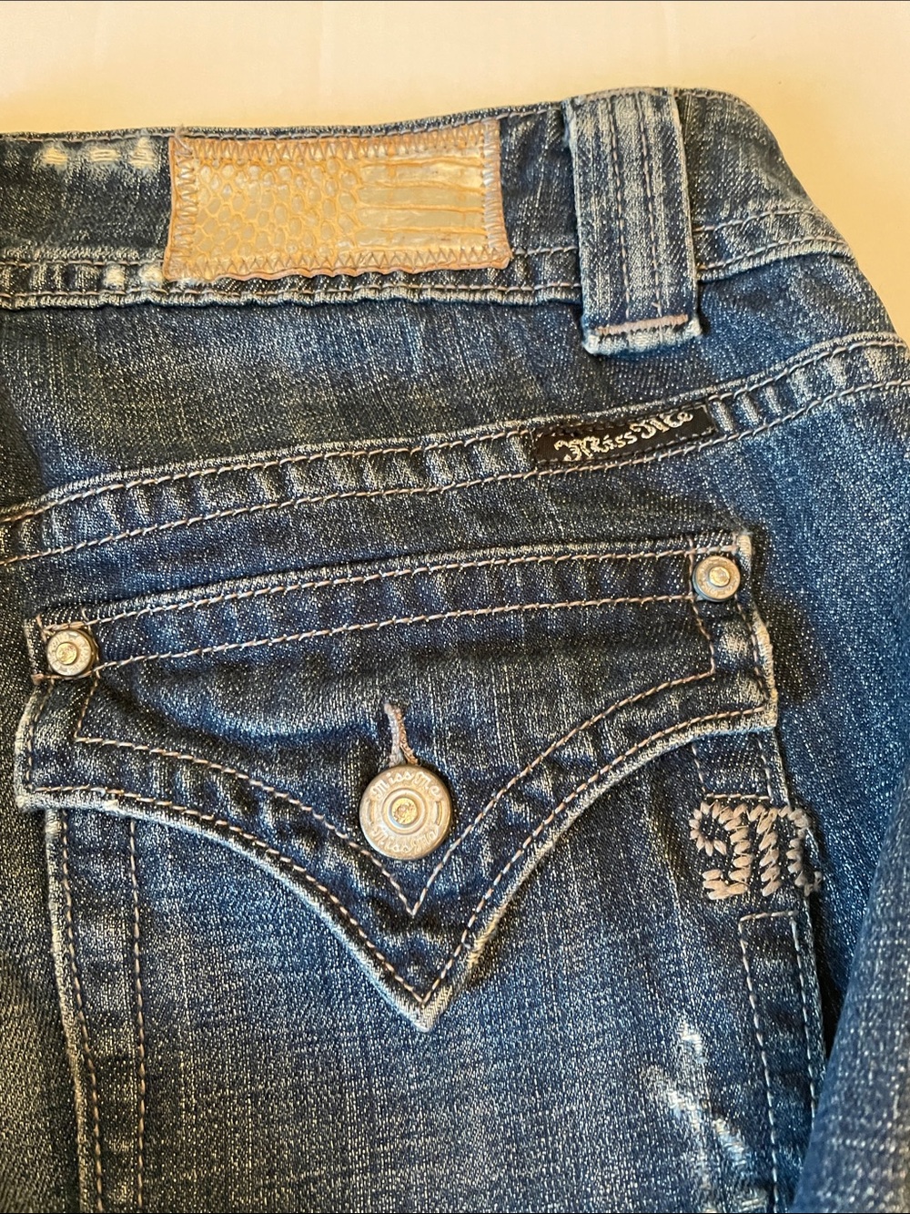 Miss Me Dark Blue Straight Leg Jeans - Picture 9 of 11